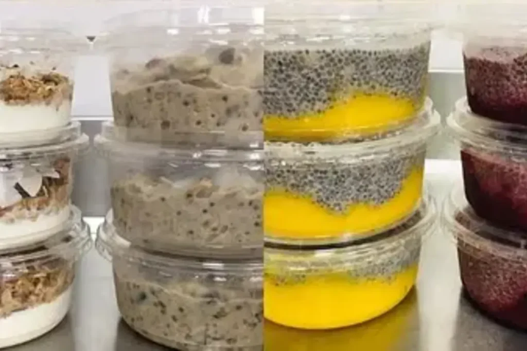 Overnight oats prepared by Lisle Catering